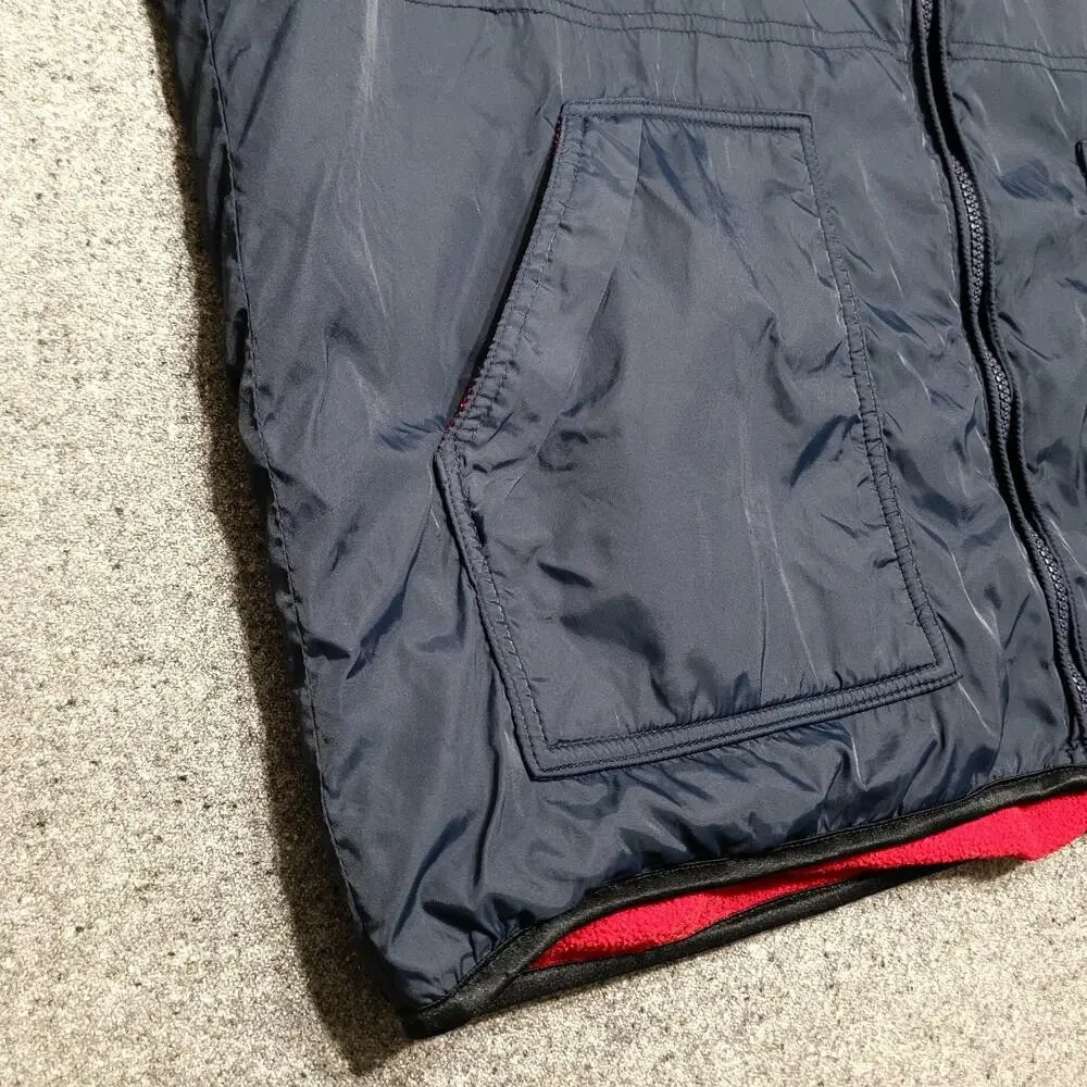 Beijing 2008 Olympics Jacket Mens Extra Large Blue Vest Pockets Zip Fleece Lined